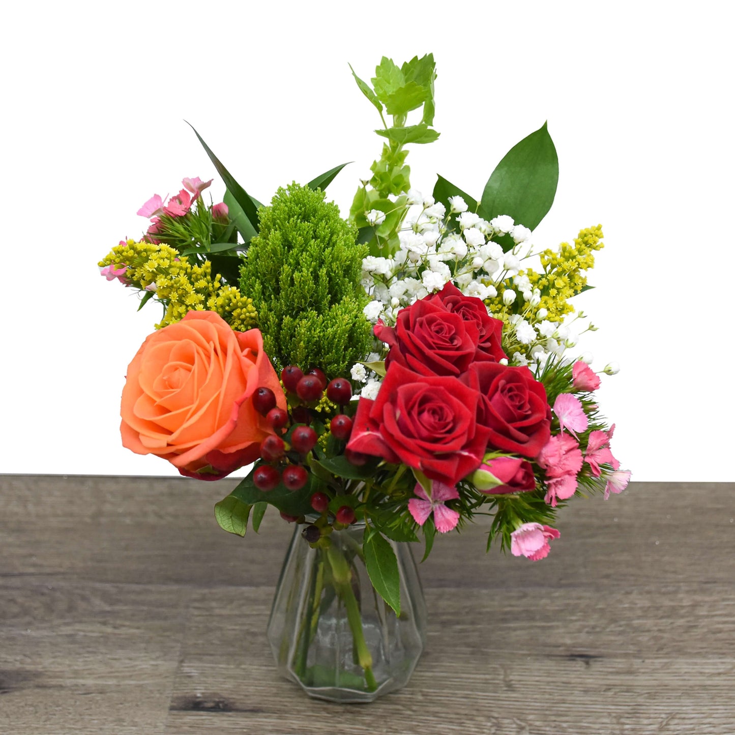 Fresh-Cut Small Mixed Flower Bouquet, Minimum of 12 Stems, Colors Vary