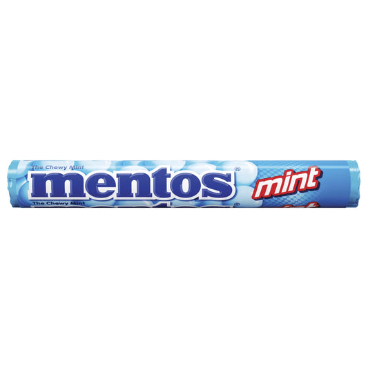 Mentos Chewy Mint Candy Roll, Fresh Mint Flavor, Peanut and Tree Nut Free, Regular Size, 1.32 oz