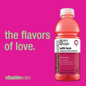 vitaminwater zero with love nutrient enhanced water w/ vitamins, raspberry dark chocolate, 20 fl oz