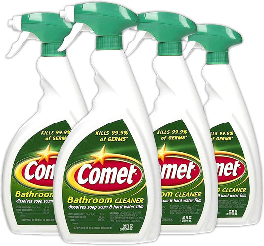 Comet Bathroom Cleaner Spray, Lemon, 32 oz