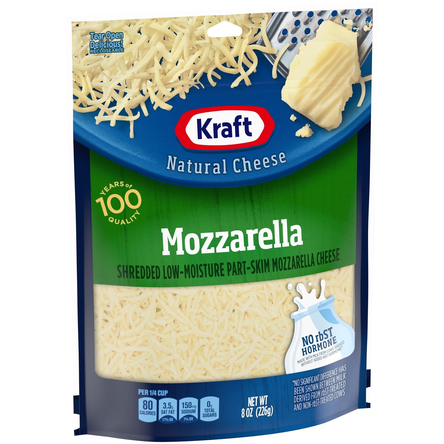 Kraft Mozzarella Shredded Cheese, 8 oz Bag