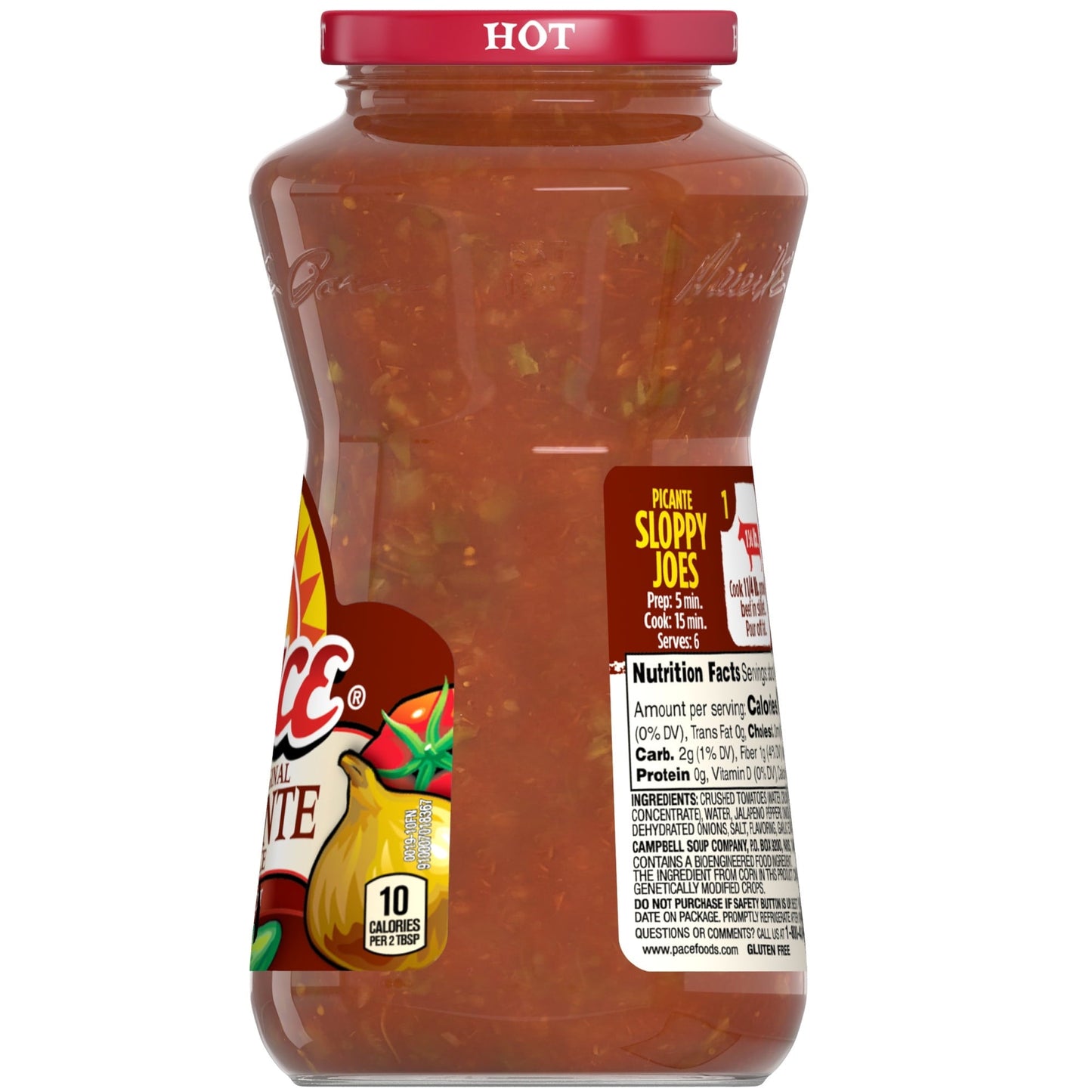 Pace Hot Picante Sauce, 16 oz Jar