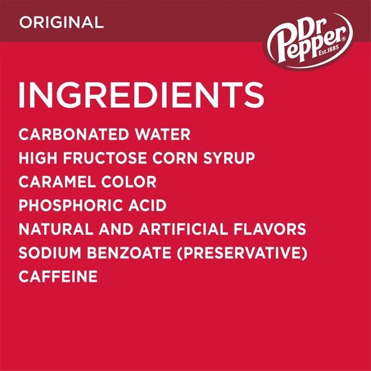 Dr Pepper Soda, 12 fl oz cans, 24 pack