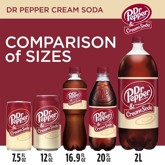 Dr Pepper & Cream Soda, 12 fl oz cans, 12 pack