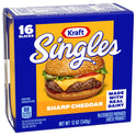 Kraft Singles Sharp Cheddar Cheese Slices, 16 Ct Pk