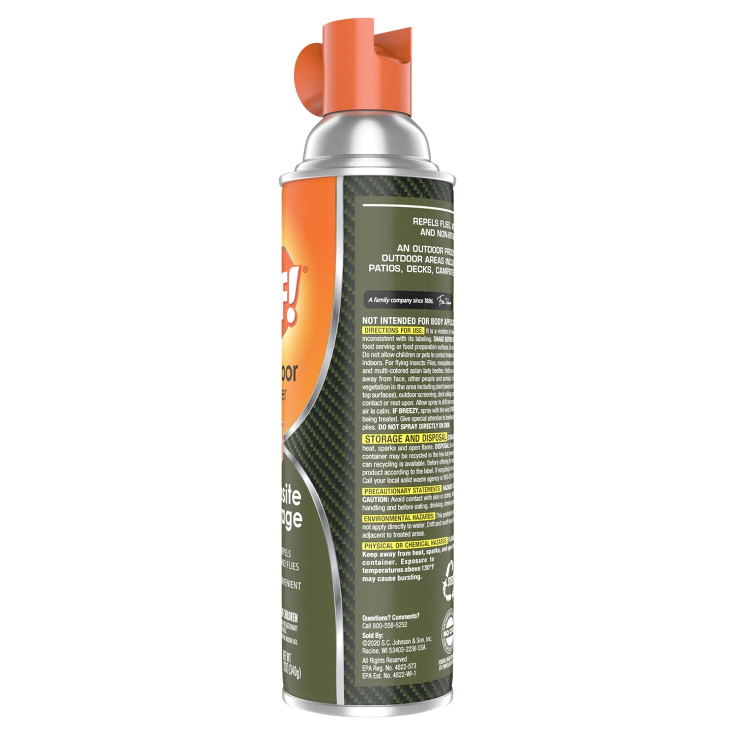 OFF! Outdoor Mosquito Fogger, Campsite Insecticide with up to 6 Hours of Protection, 12 oz