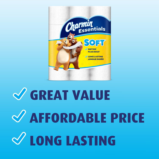 Charmin Essentials Soft Toilet Paper, 12 Mega Roll