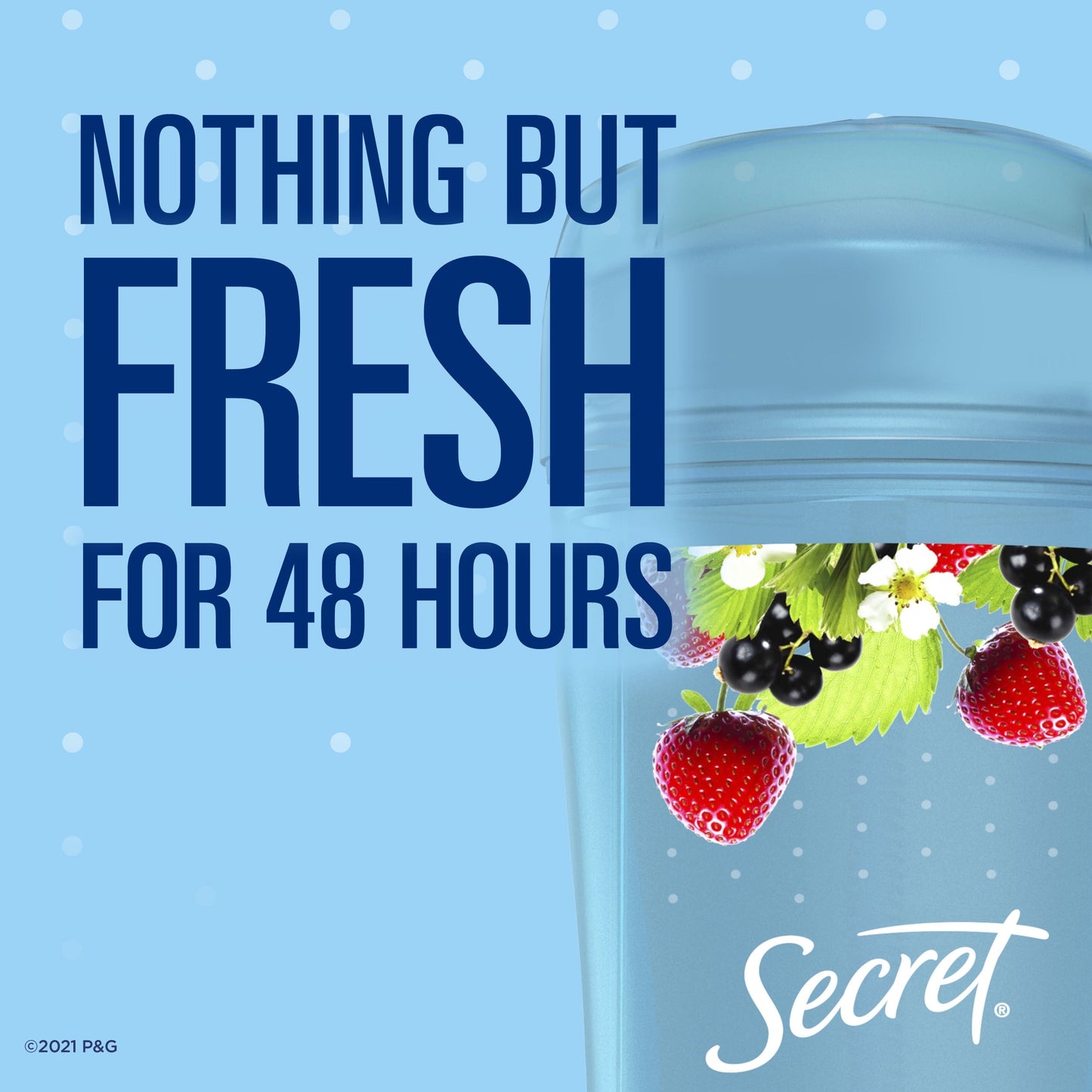 Secret Fresh Antiperspirant Deodorant Clear Gel, Berry, 3.4 oz