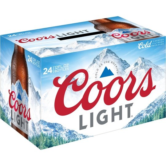 Coors Light Lager Beer, 24 Pack, 12 fl oz Bottles, 4.2% ABV