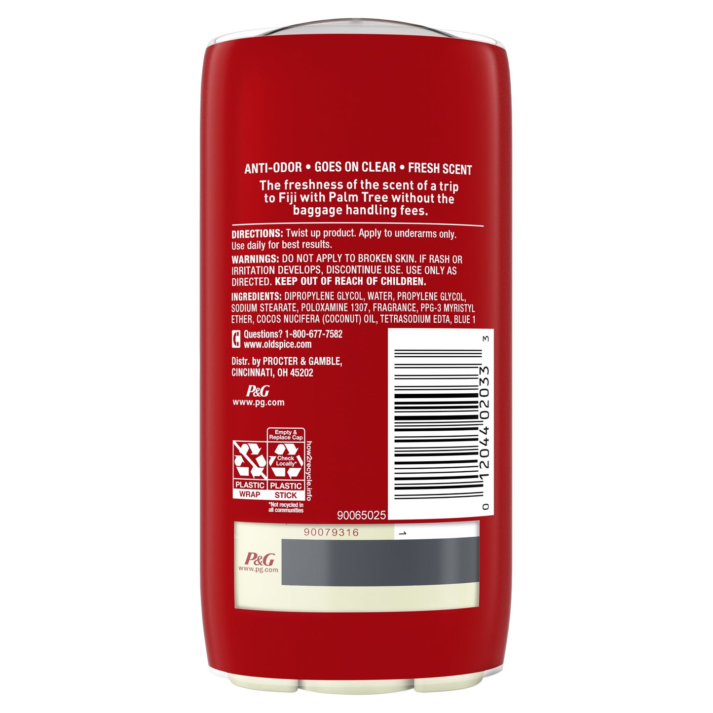 Old Spice Men's Deodorant Aluminum-Free Fiji with Palm Tree, 3oz, Twin Pack