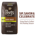 Peet's Coffee Decaf Major Dickason's Blend Ground Coffee, Premium Dark Roast, 100% Arabica, 10.5 oz