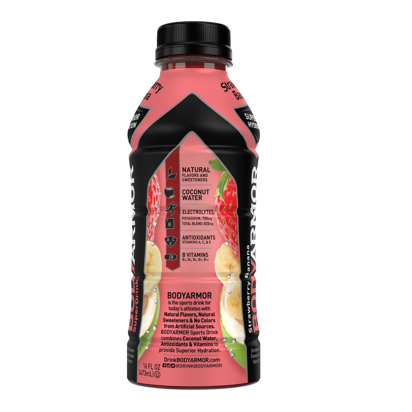 BODYARMOR Sports Drink, Strawberry Banana, 16 Fl. Oz., 1 count