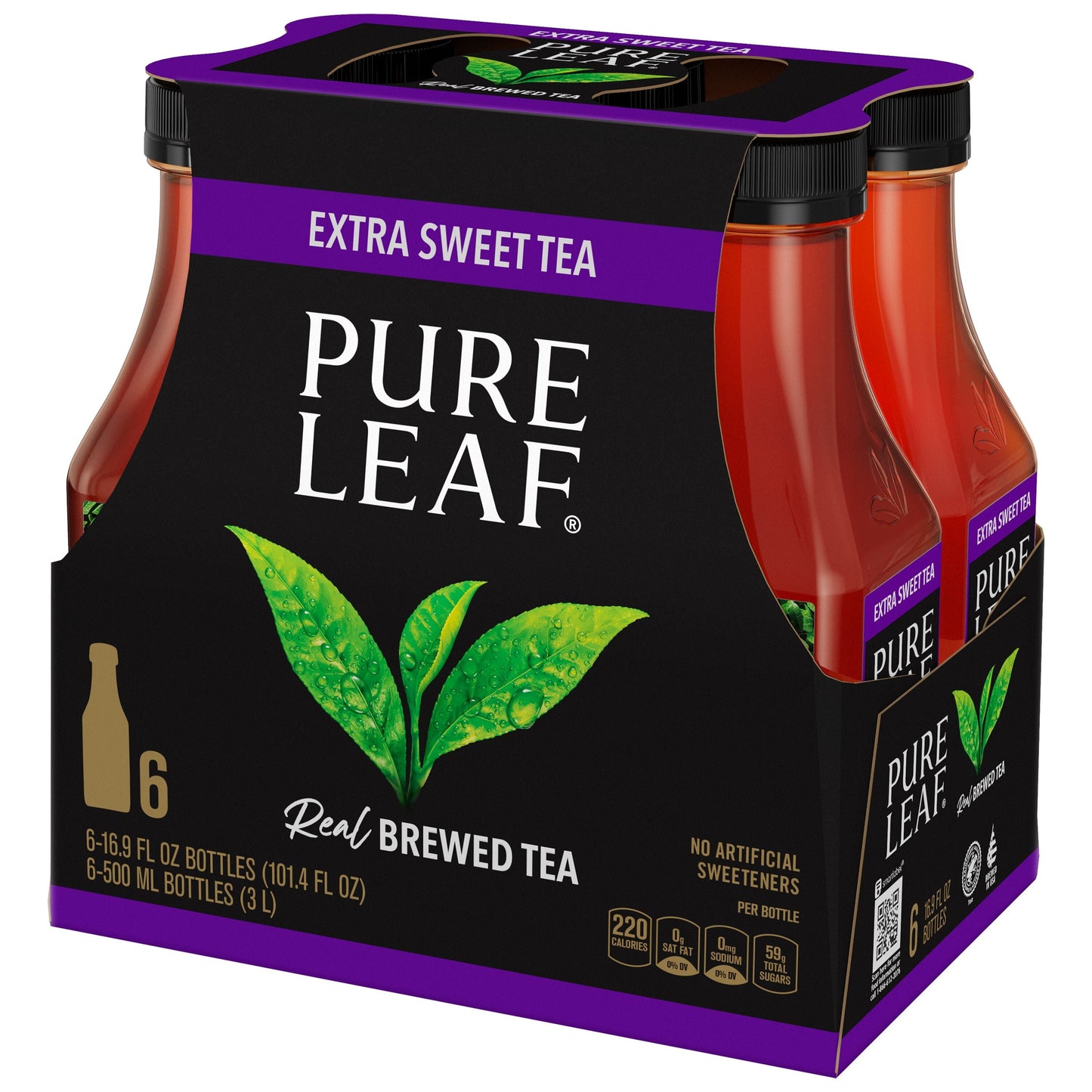 Pure Leaf Extra Sweet Real Brewed Iced Tea, 16.9 fl oz, 6 Pack Bottles