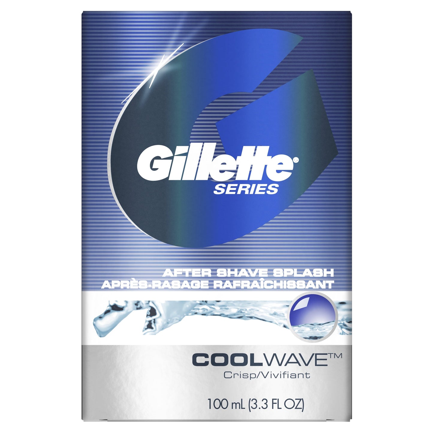 Gillette Series Liquid after Shave Splash for Men, Cool Wave Scent, 3.3 oz