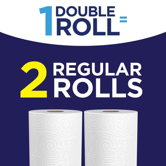 Sparkle Tear-a-Square Paper Towels, White, 6 Double Rolls