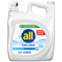 all Liquid Laundry Detergent, Free Clear for Sensitive Skin, 184.5 Ounce, 123 Loads