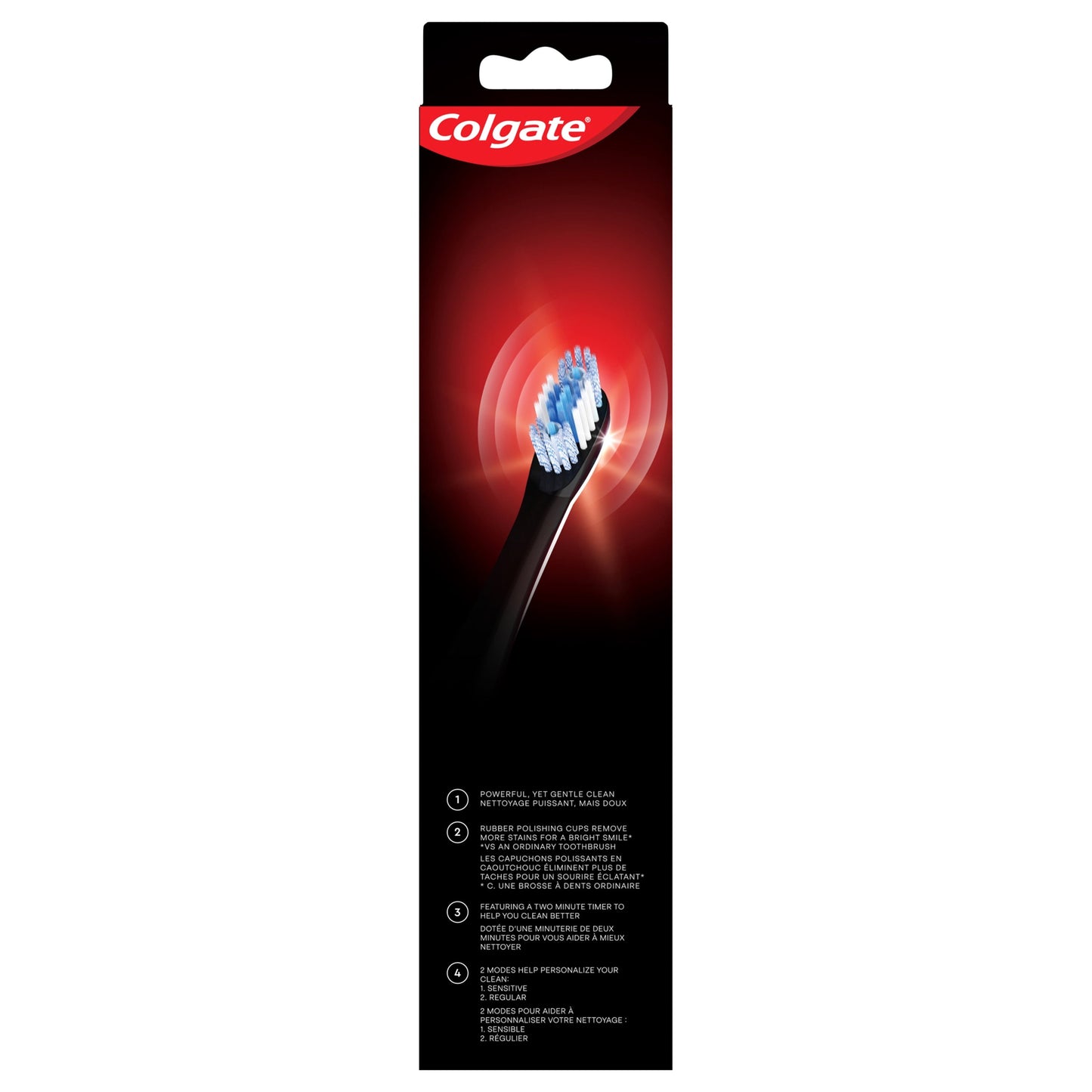 Colgate Optic White Pro Series Sonic Battery Powered Toothbrush, Black, Adult