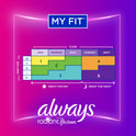 Always Radiant Feminine Pads with Wings, Size 2, Heavy Absorbency, Scented, 48 CT