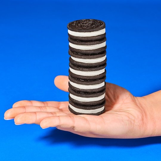 OREO Mega Stuf Chocolate Sandwich Cookies, Family Size, 17.6 oz