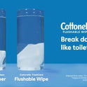 Cottonelle Gentle Plus Flushable Wipes, 4 Flip-Top Packs, 42 Wipes Per Pack (168 Total)