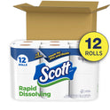 Scott Rapid-Dissolving Toilet Paper for RVs & Boats, 12 Double Rolls, 231 Sheets Per Roll (2,772 Total)