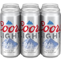 Coors Light Lager Beer, 6 Pack, 16 fl oz Cans, 4.2% ABV