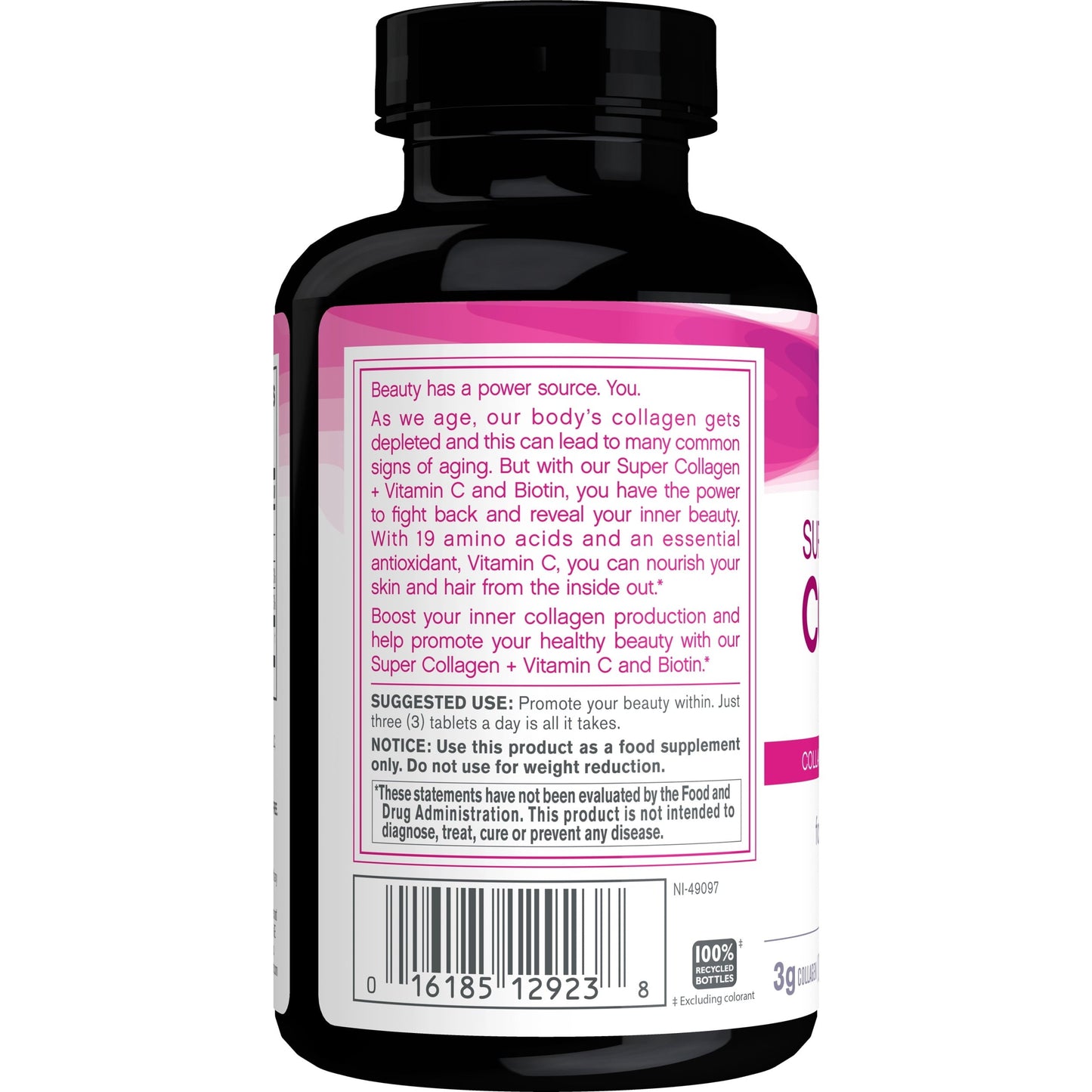 NeoCell Super Collagen + Vitamin C & Biotin, Supplement, for Hair, Skin, and Nails, 90 Tablets