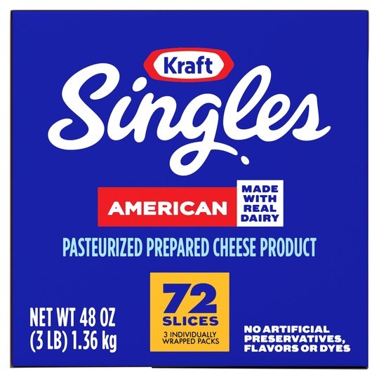 Kraft Singles American Cheese Slices, 72 Ct Box