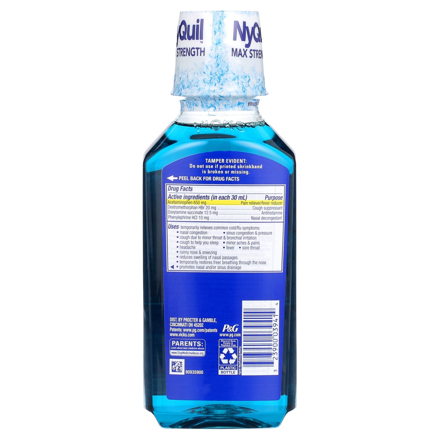 Vicks Dayquil & Nyquil Vapocool Liquid Cold & Flu Medicine, over-the-Counter Medicine, 2 x12 fl. oz.
