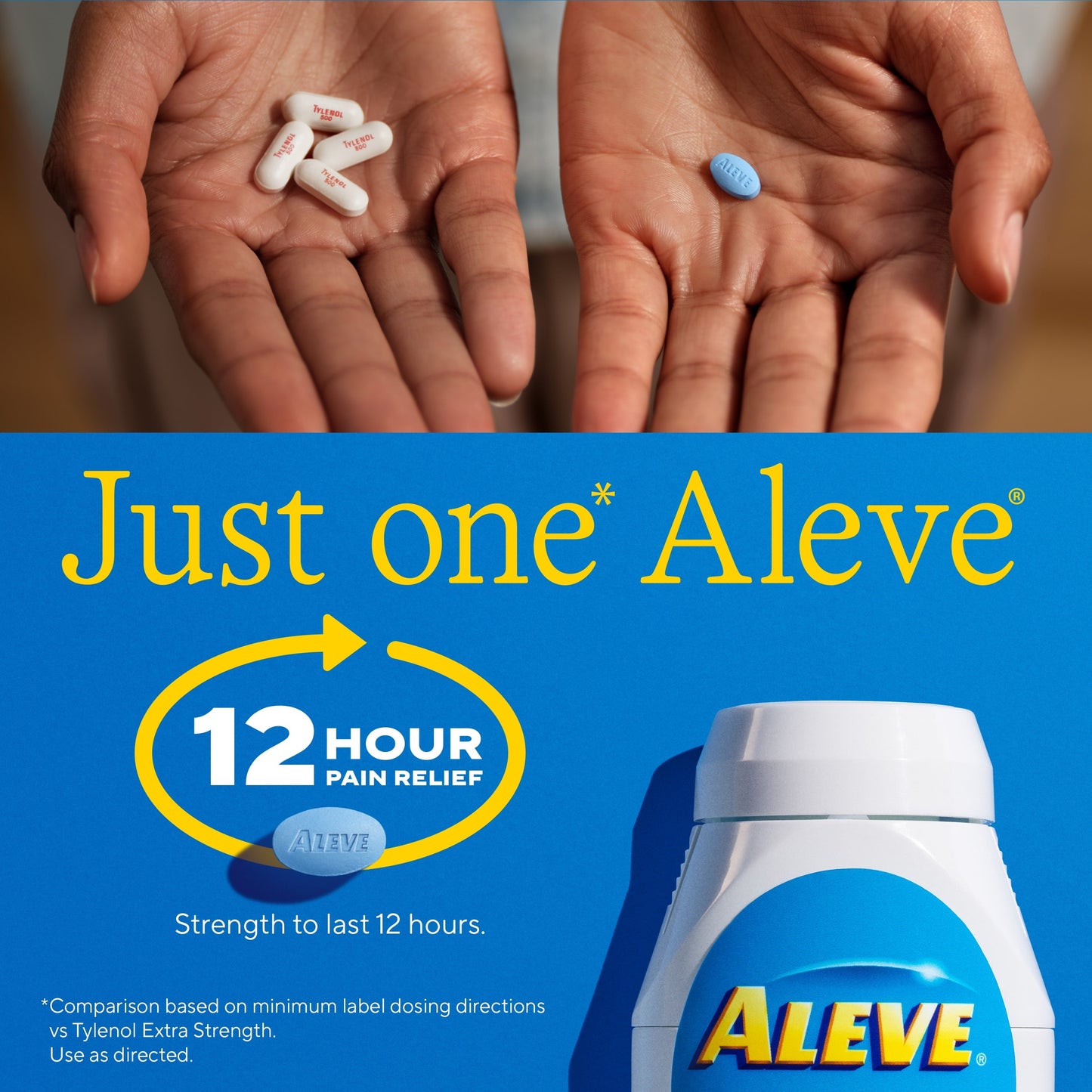 Aleve Caplets Naproxen Sodium Pain Reliever, 200 Count