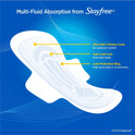 Stayfree Ultra Thin Super Long Pads With Wings, 32ct, Multi-Fluid Protection For Up To 8 Hours, With Odor Neutralizer