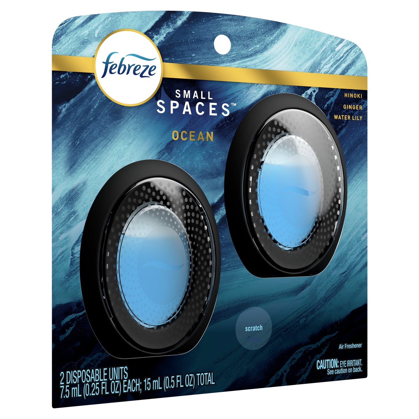 Febreze Odor Fighter Small Spaces Air Freshener Ocean, .25 fl. oz., Pack of 2