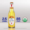 Michelob Ultra Pure Gold Organic Light Lager Beer, 6 Pack, 12 fl oz Bottles, 3.8% ABV, Domestic