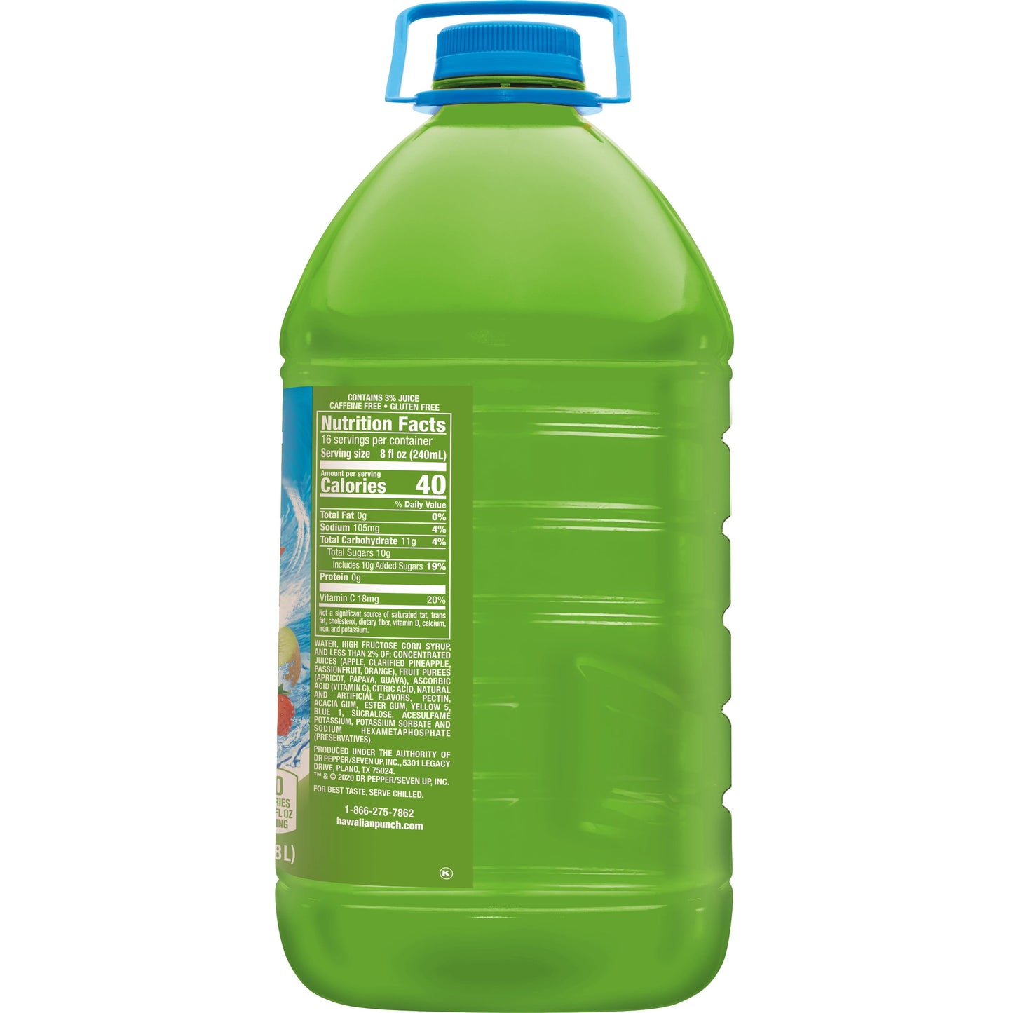 Hawaiian Punch Green Berry Rush, Juice Drink, 1 gal bottle