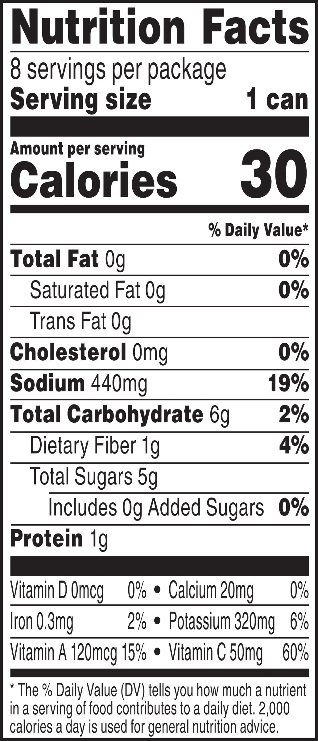 V8 Original 100% Vegetable Juice, 5.5 fl oz Can (Pack of 8)