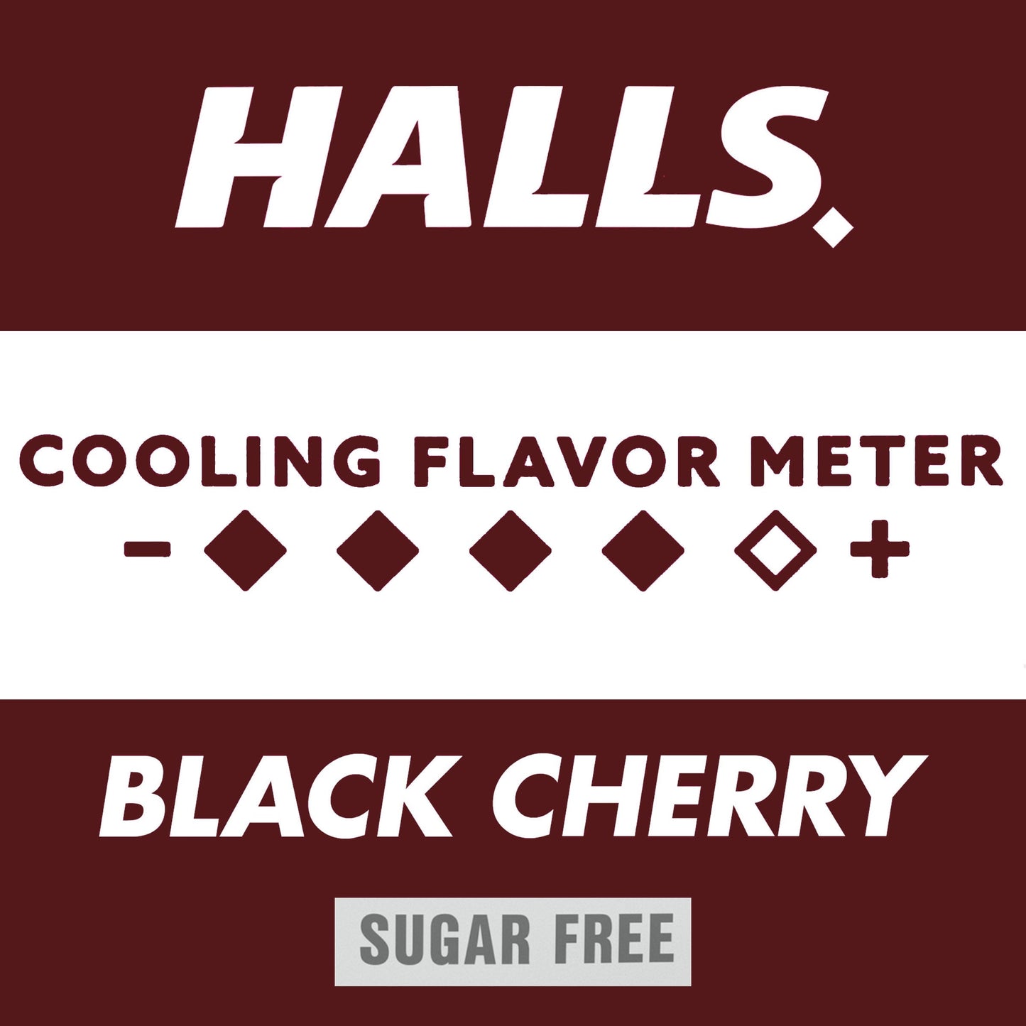 HALLS Relief Sugar Free Black Cherry Flavor Cough Drops, Economy Pack, 1 Bag (70 Drops)