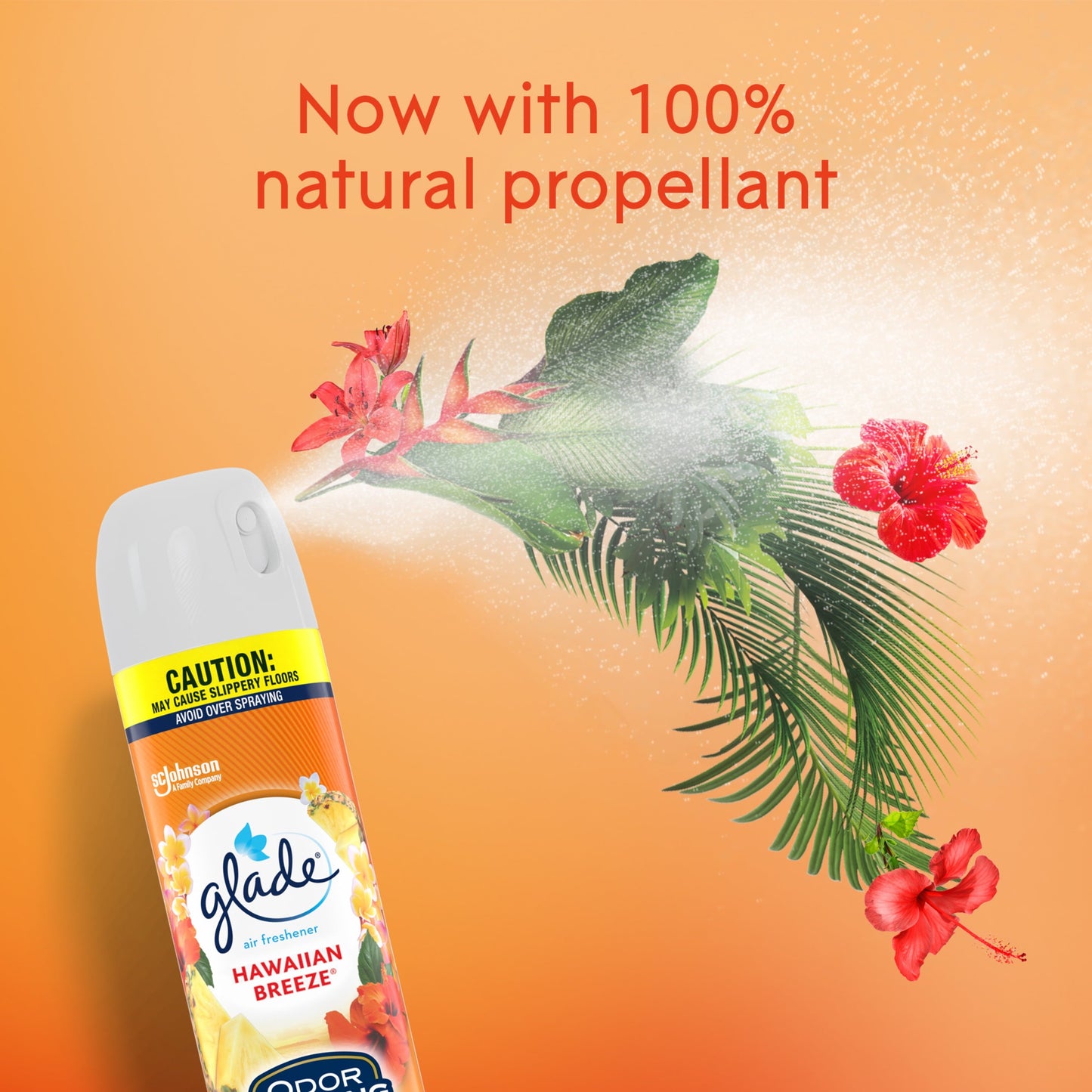 Glade Aerosol Spray, Air Freshener for Home, Hawaiian Breeze Scent, Fragrance Infused with Essential Oils, Invigorating and Refreshing, with 100% Natural Propellent, 8.3 oz