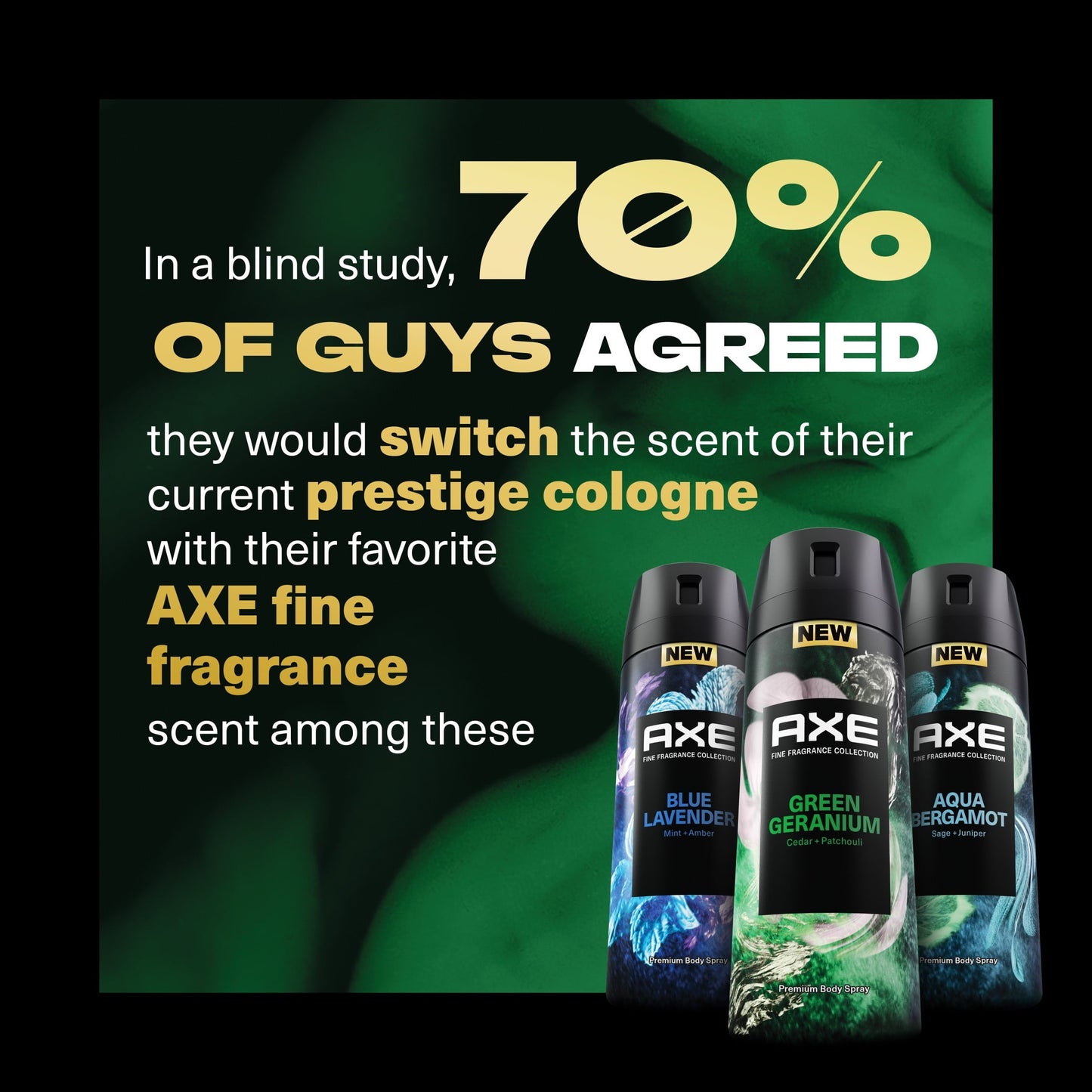 Axe Fine Fragrance Collection Green Geranium Body Spray Deodorant for Men, 4 oz