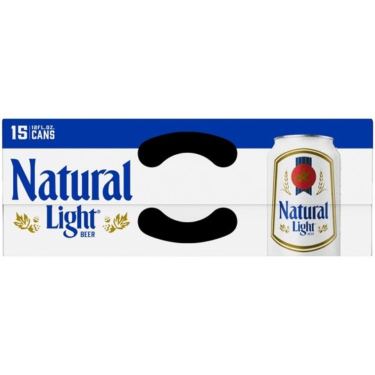 Natural Light Beer, 15 Pack Beer, 12 fl oz Cans 4.2% ABV, Domestic