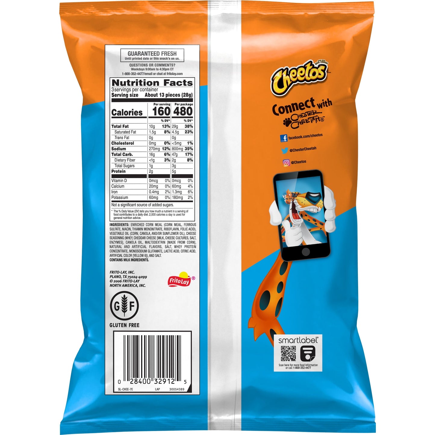 Cheetos Puffs Cheese Flavored Snack Chips, 3 oz Bag