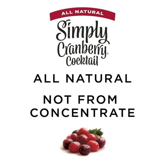 Simply Non GMO All Natural Cranberry Cocktail Fruit Juice, 52 fl oz Bottle
