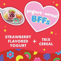 Yoplait Strawberry Low Fat Kids Yogurt & Trix Cereal Snack 4.27 OZ Cup