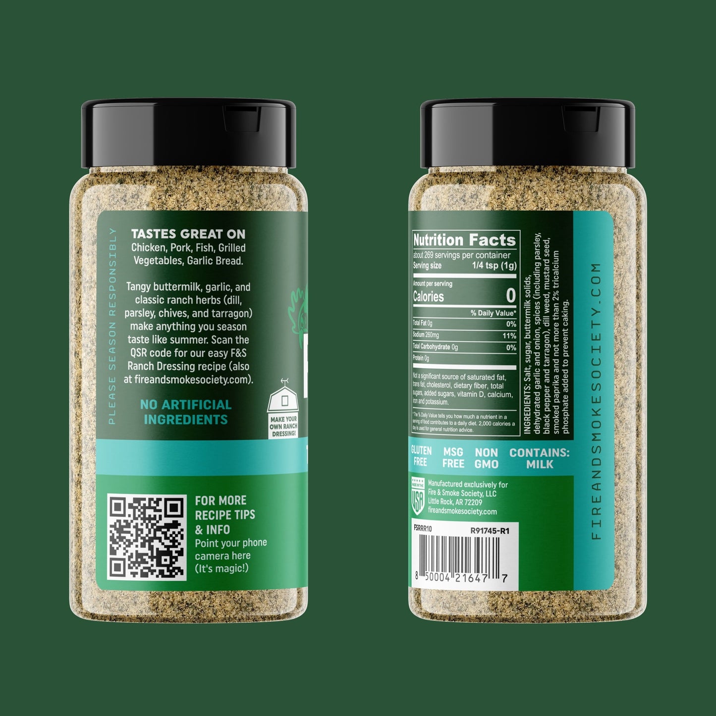 Fire & Smoke Society Rodeo Ranch Chicken Seasoning, 9.5 oz