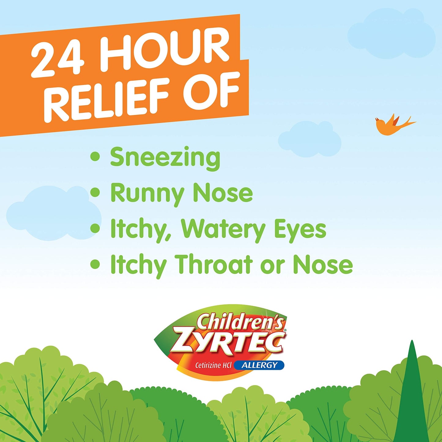 Children's Zyrtec 24 Hour Allergy Relief Syrup, Grape Flavor, 4 fl. oz