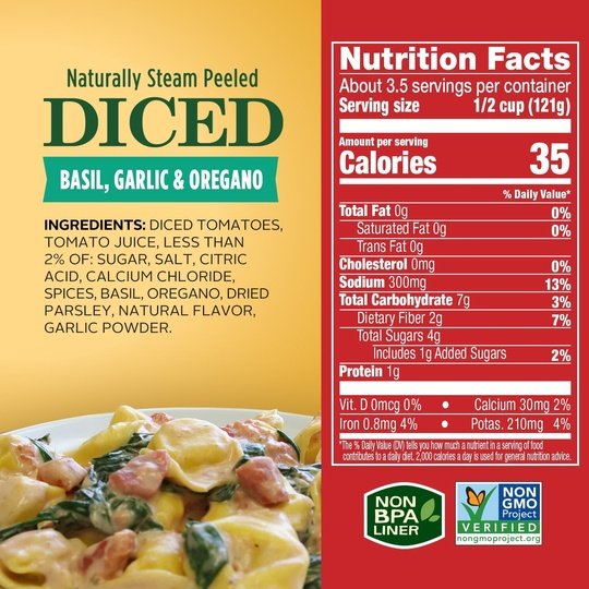 Hunt's Diced Tomatoes with Basil, Garlic & Oregano, 14.5 oz