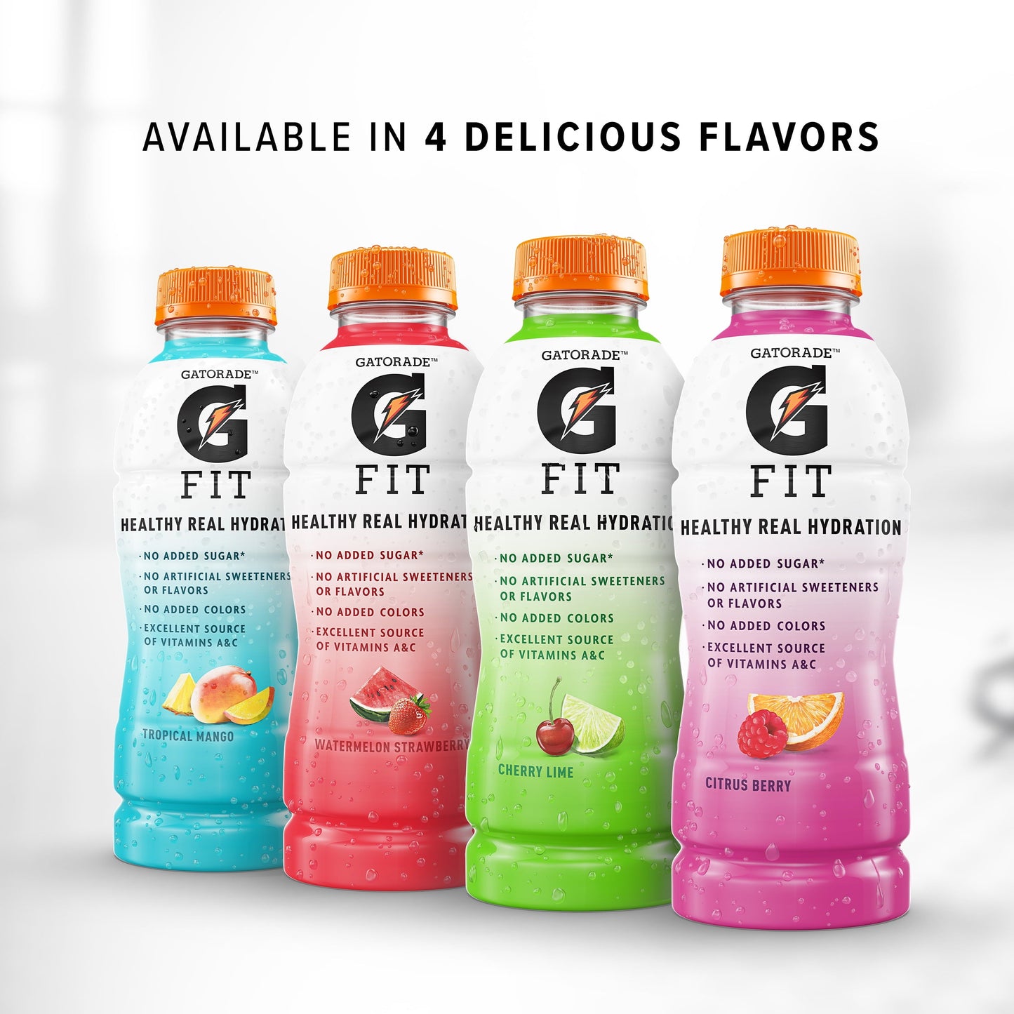 Gatorade Fit Electrolyte Beverage, Healthy Real Hydration, Watermelon Strawberry, 16.9 oz Bottles