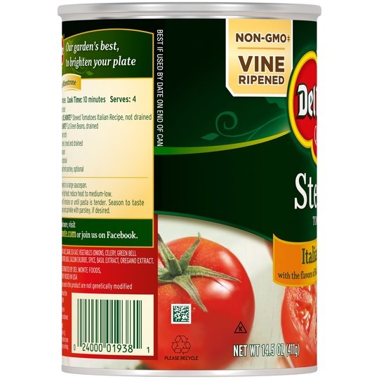 Del Monte Italian Recipe Stewed Tomatoes, 14.5 oz Can