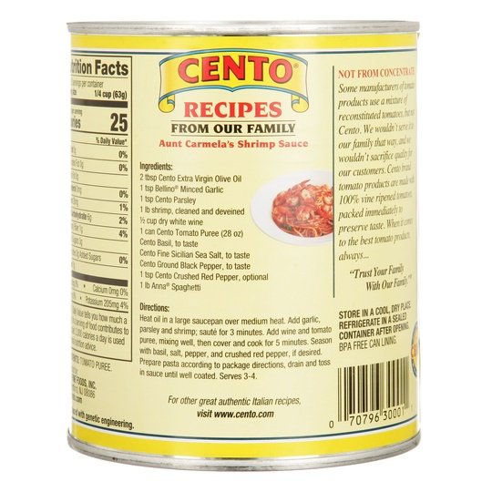 Cento Tomato Puree, 28 Oz