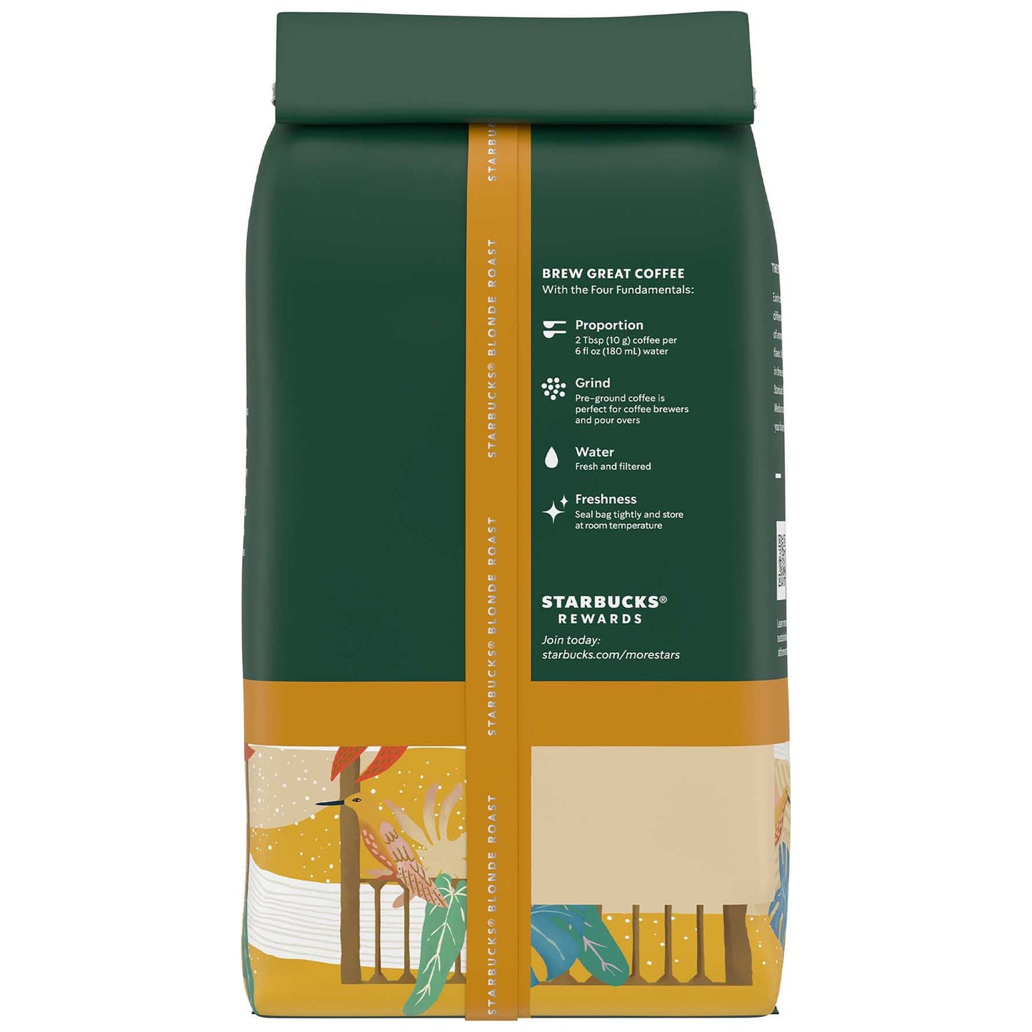 Starbucks Arabica Beans Veranda Blend, Blonde Roast, Ground Coffee, 18 oz