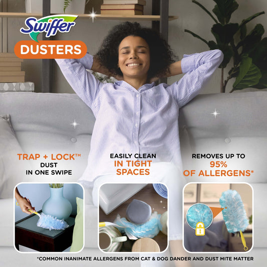 Swiffer Dusters Multi-Surface Duster Refills for Cleaning, Unscented, 18 count